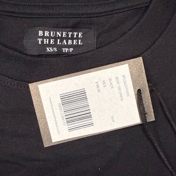 Brunette The Label Black Boxy Tee Dress | NWT - Picture 5 of 5